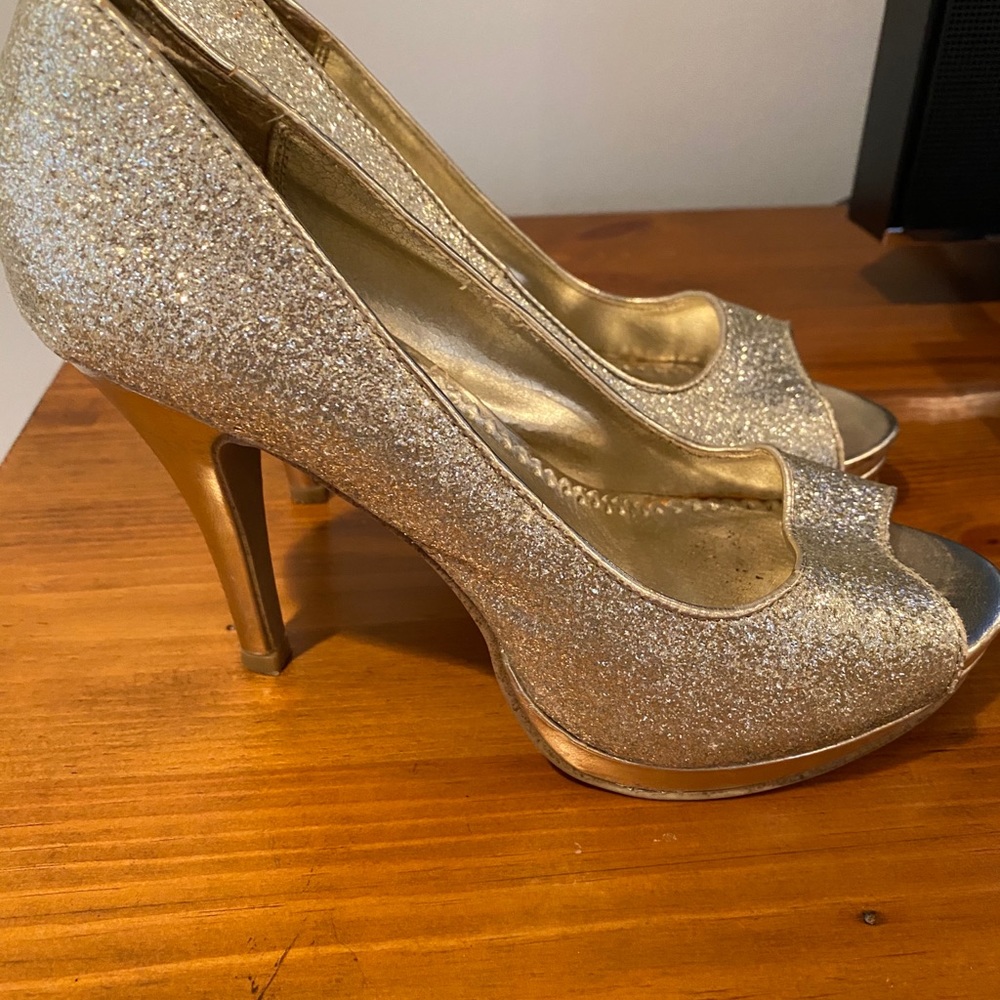 Gold Platform heels
